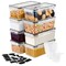 Sorbus Large Food Storage Containers - Pack of 8 with Air Tight, Four-Way Snap Lids